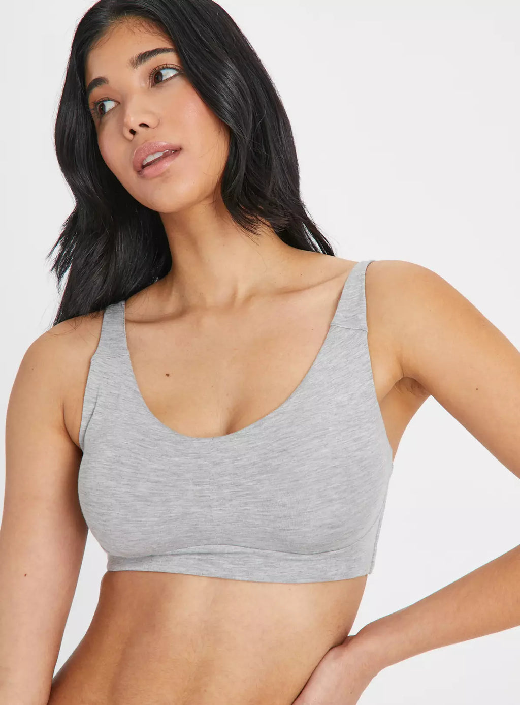  Grey Marl Padded Non-Wired Bra 32D