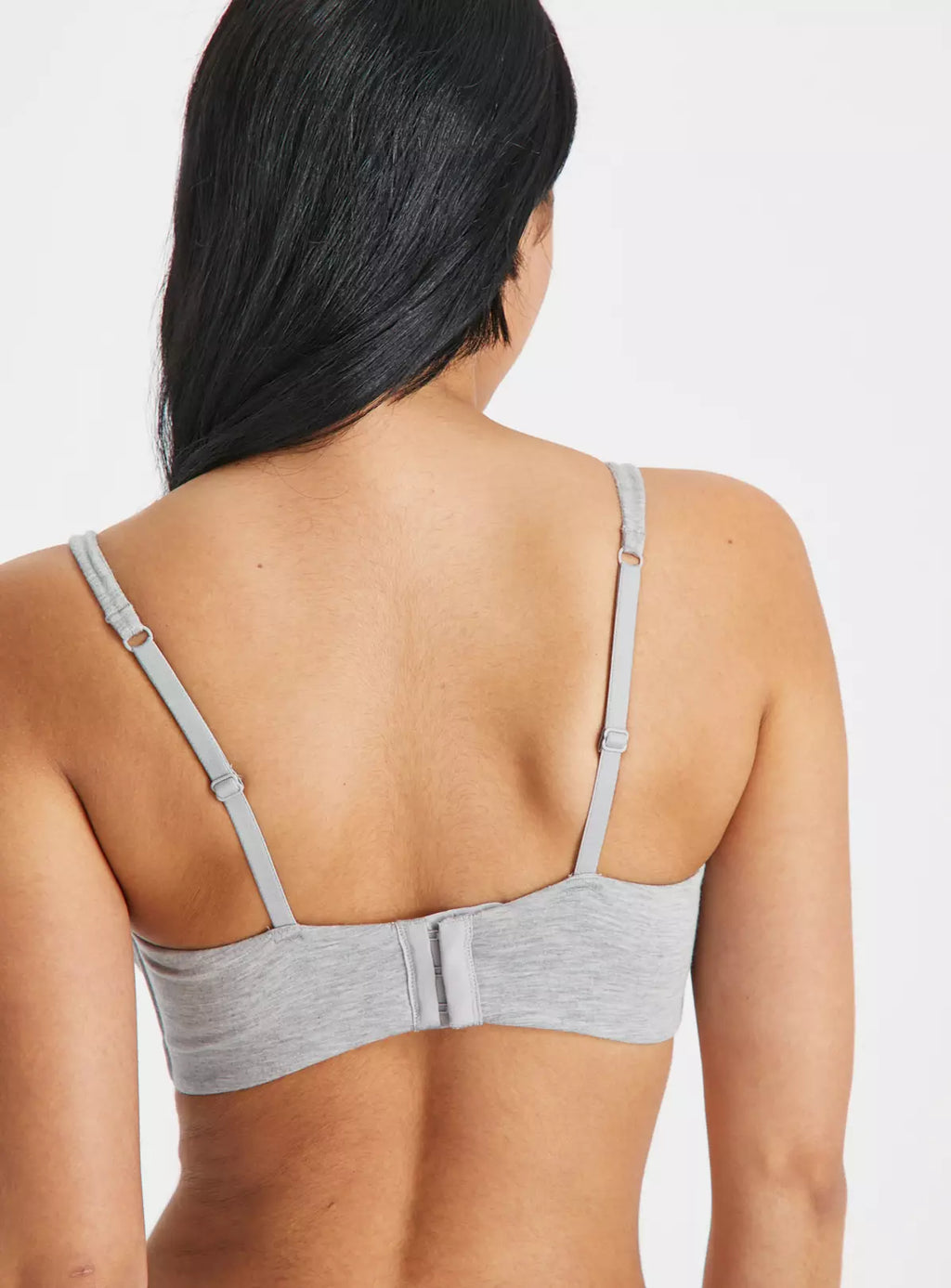  Grey Marl Padded Non-Wired Bra 32D