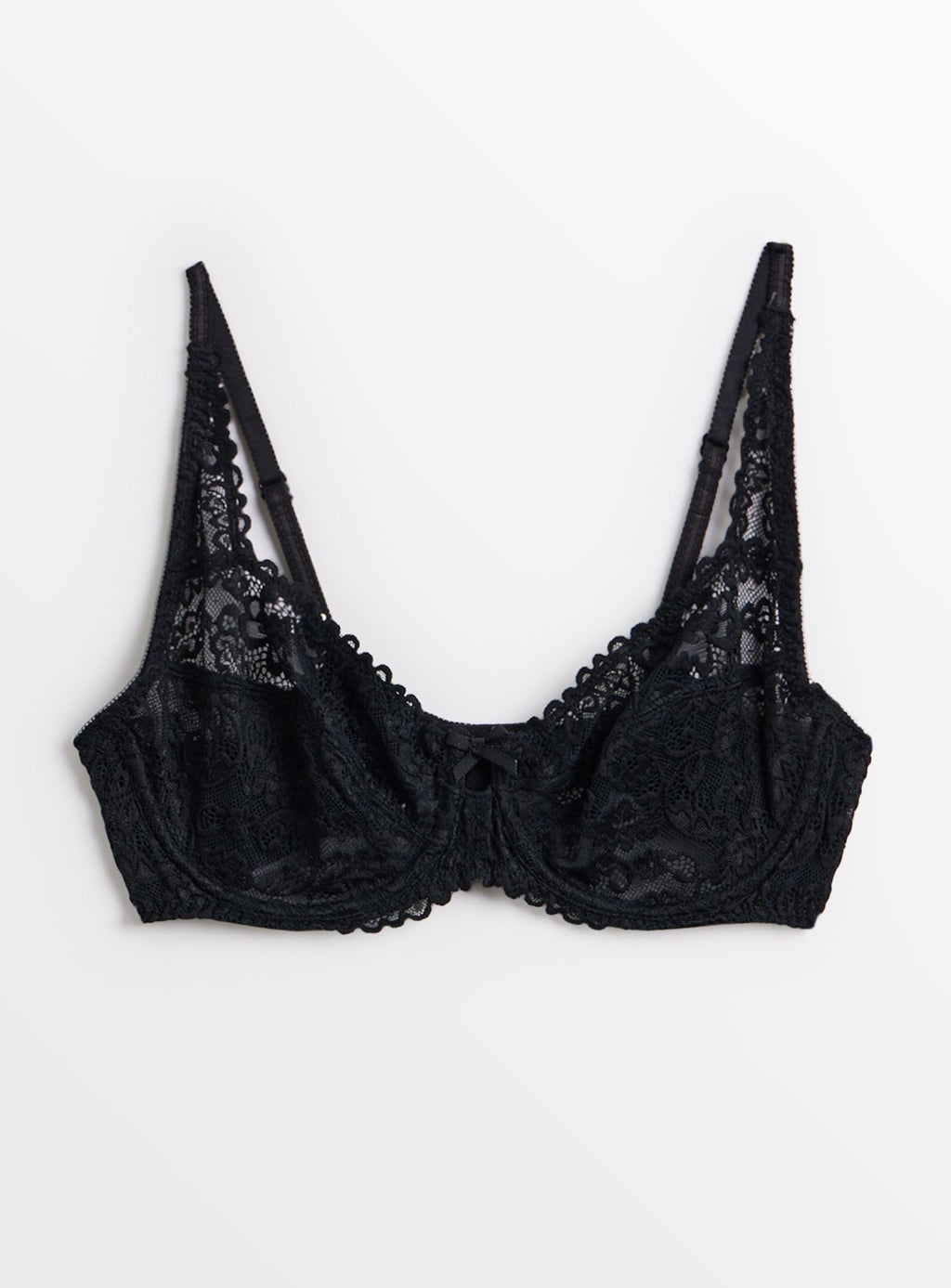  Black Lace Full Cup Underwired Bra 40E