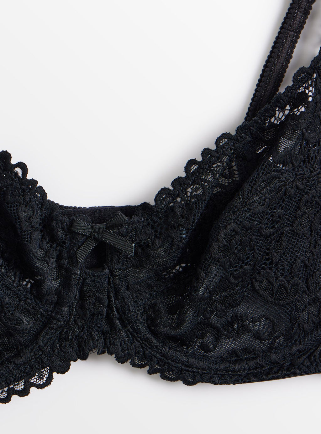  Black Lace Full Cup Underwired Bra 40E