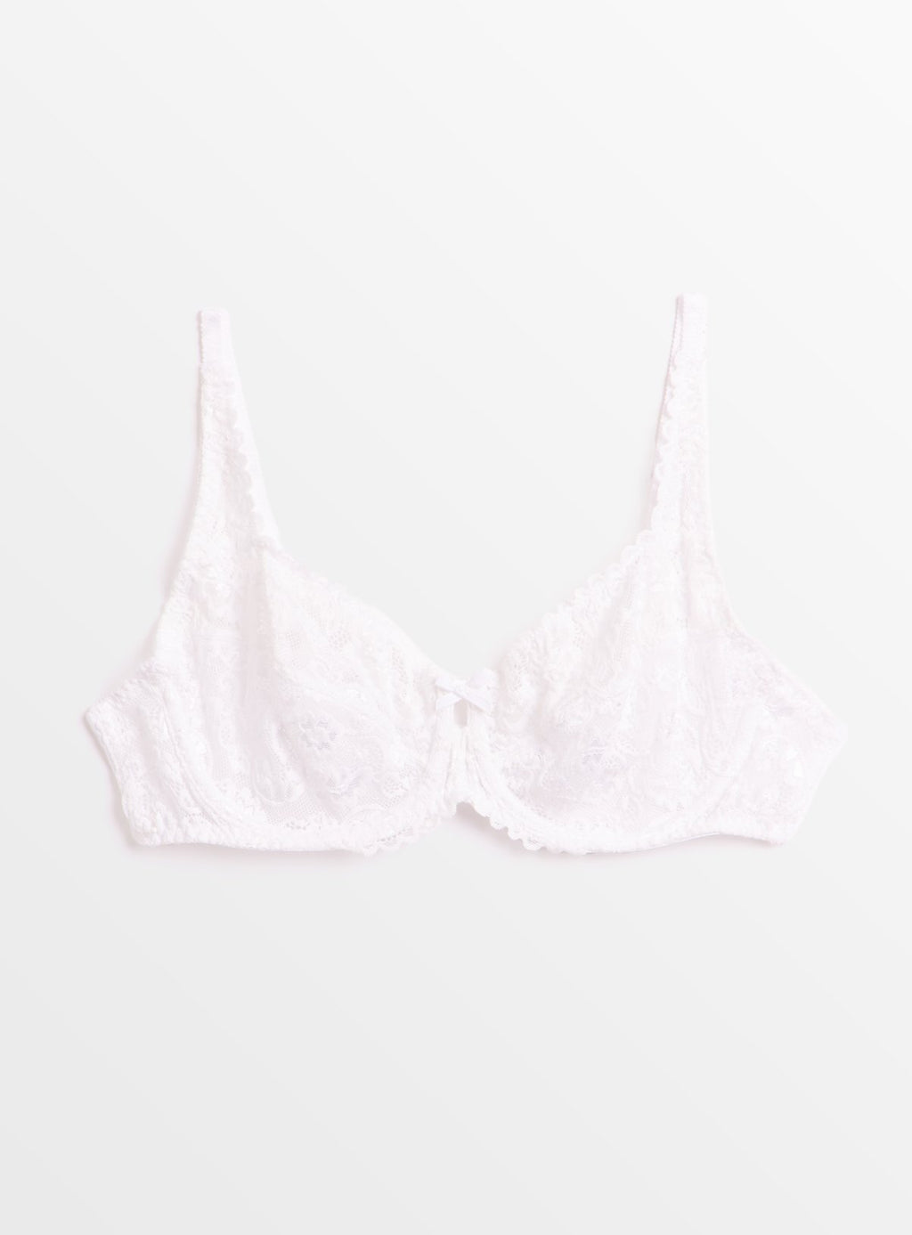  White Floral Lace Underwired Bra 32DD