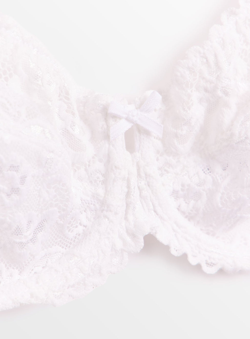  White Floral Lace Underwired Bra 32DD
