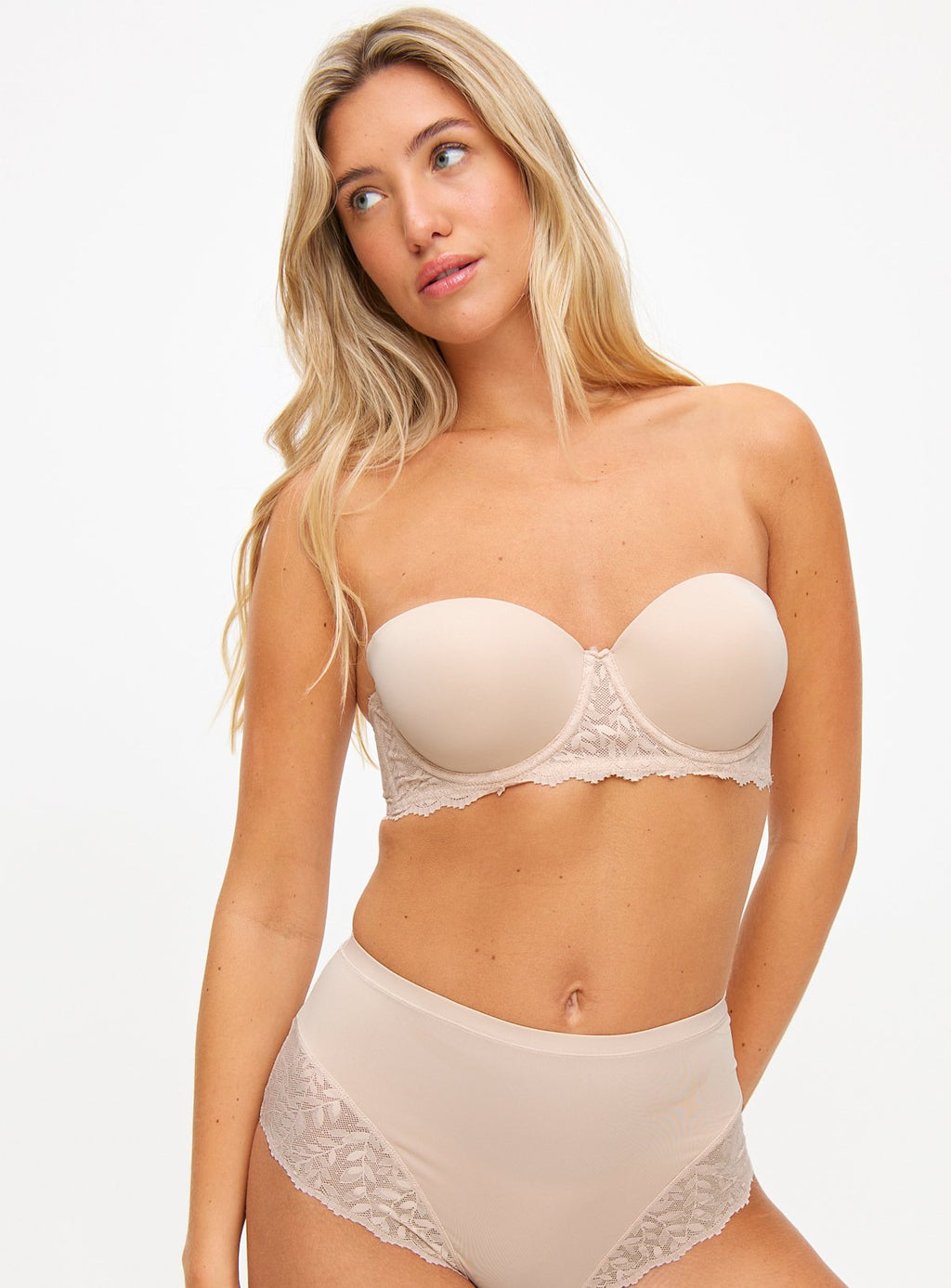  Beige Multiway Soft Cup Balcony Bra 40DD