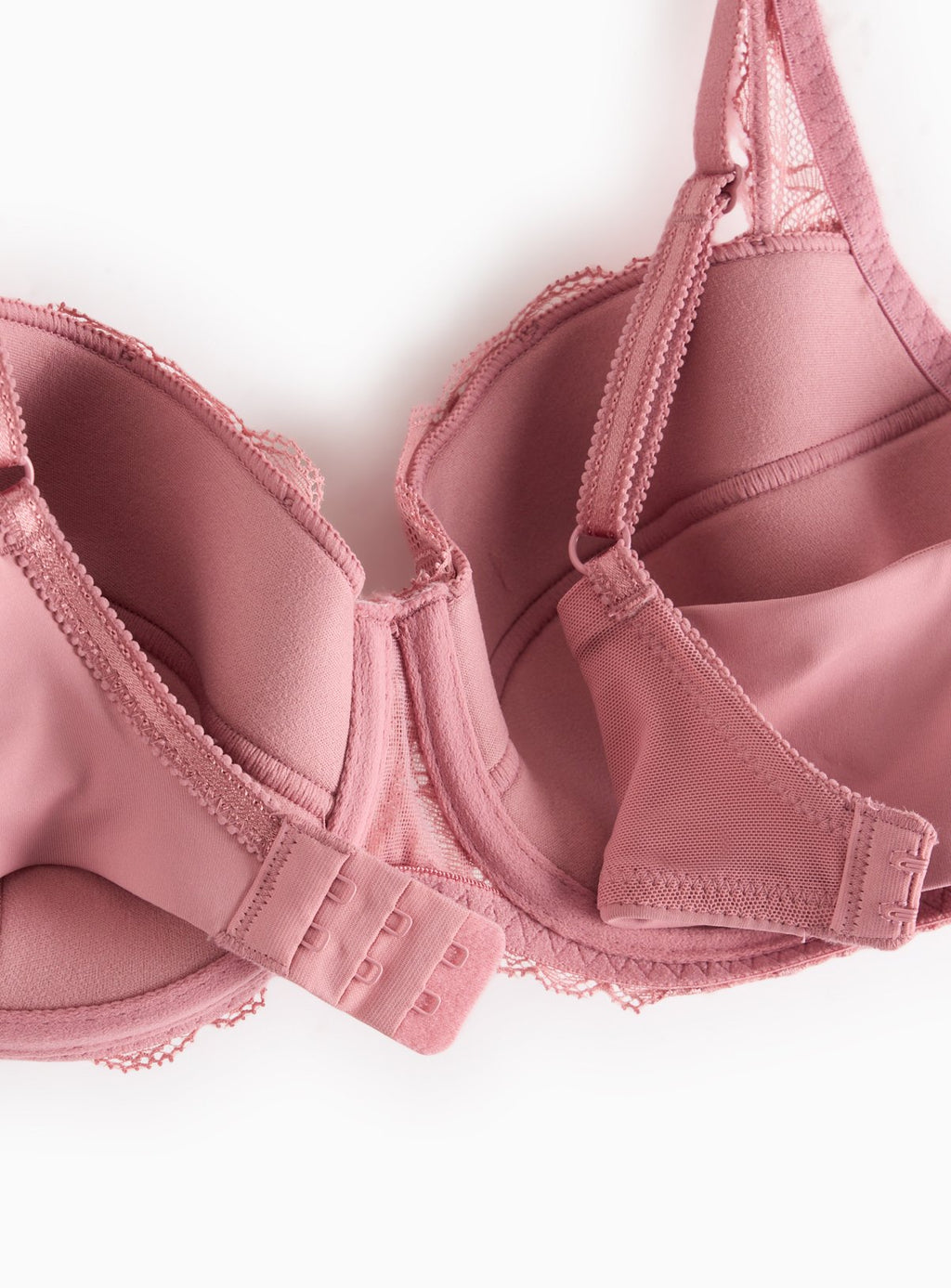  Blush Pink Floral Lace Padded Bra 36C