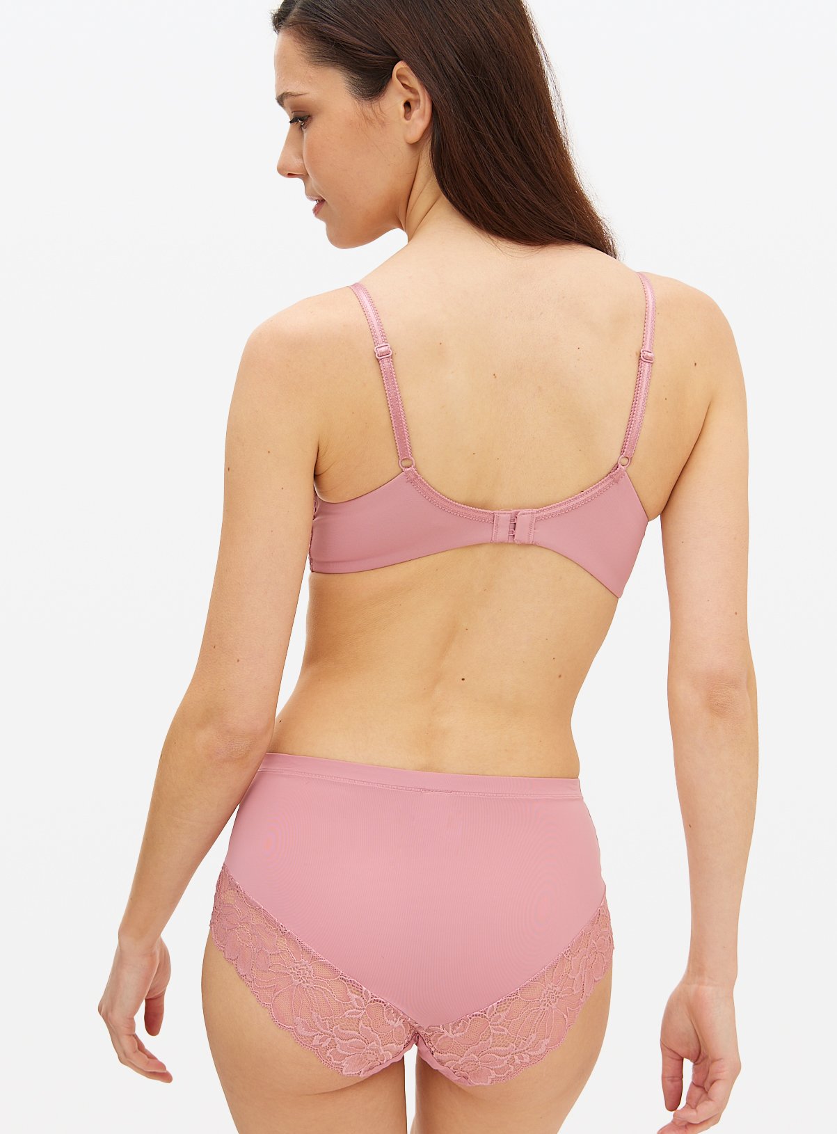  Blush Pink Floral Lace Padded Bra 40DD