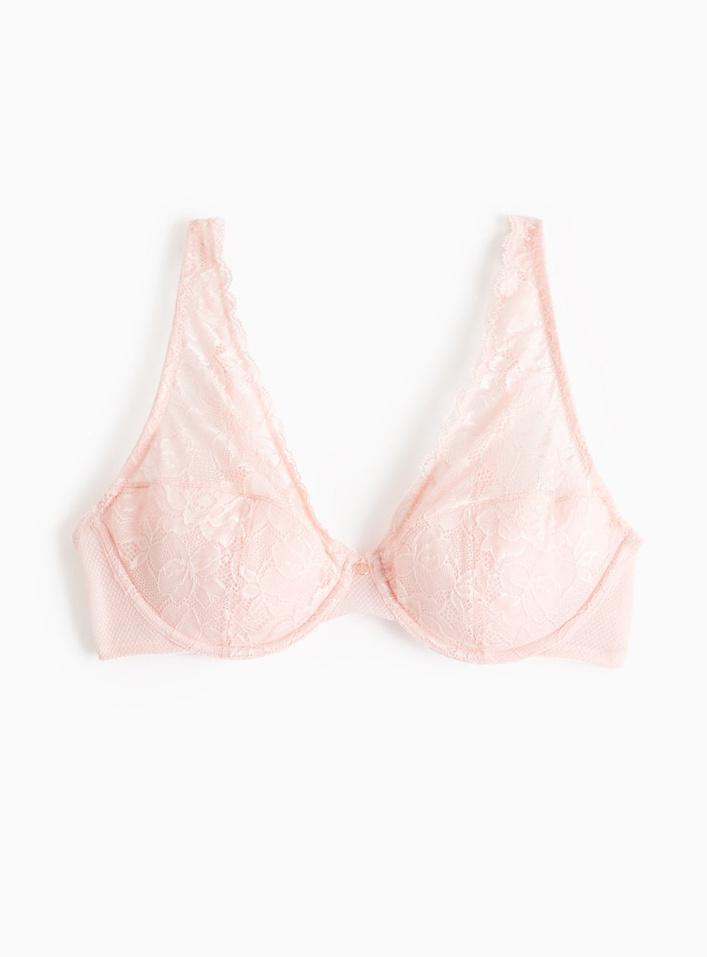  Pink Floral Lace Underwired Bra 38E