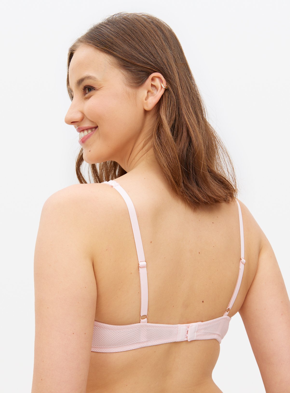  Pink Floral Lace Underwired Bra 38E