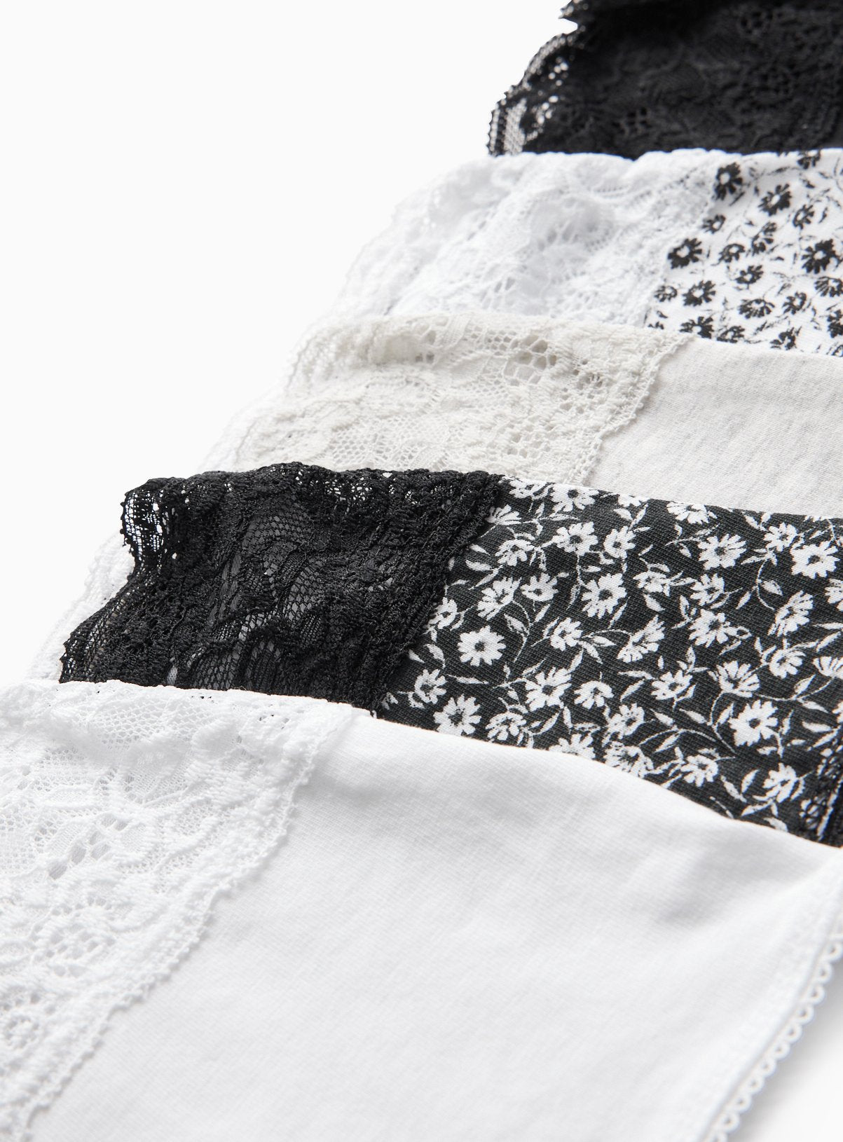 Mono Floral Comfort Lace Full Knickers 5 Pack 14