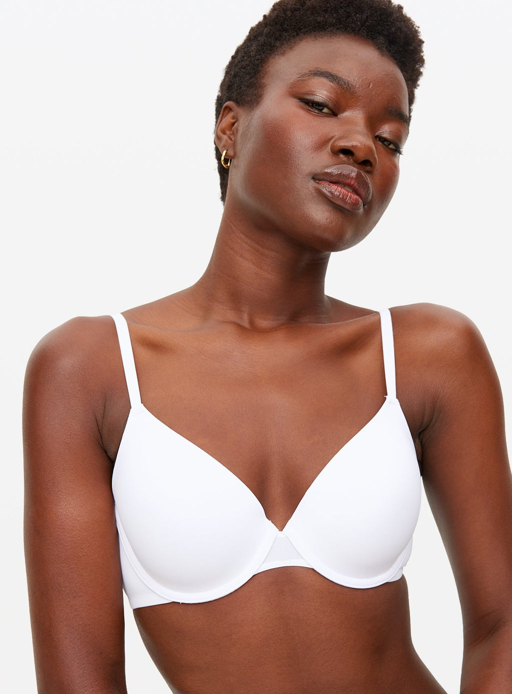  White Padded Underwired T-Shirt Bra 38DD