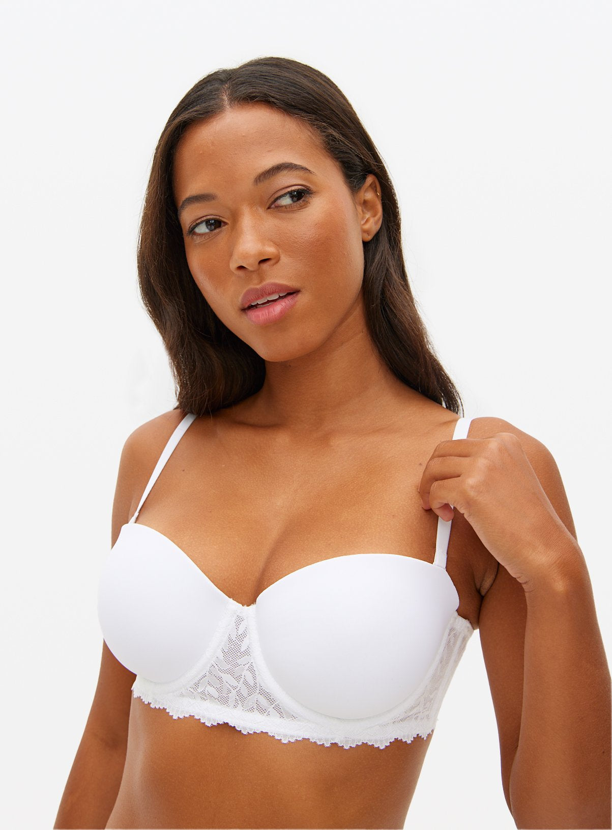  White Multiway Soft Cup Balcony Bra 32DD