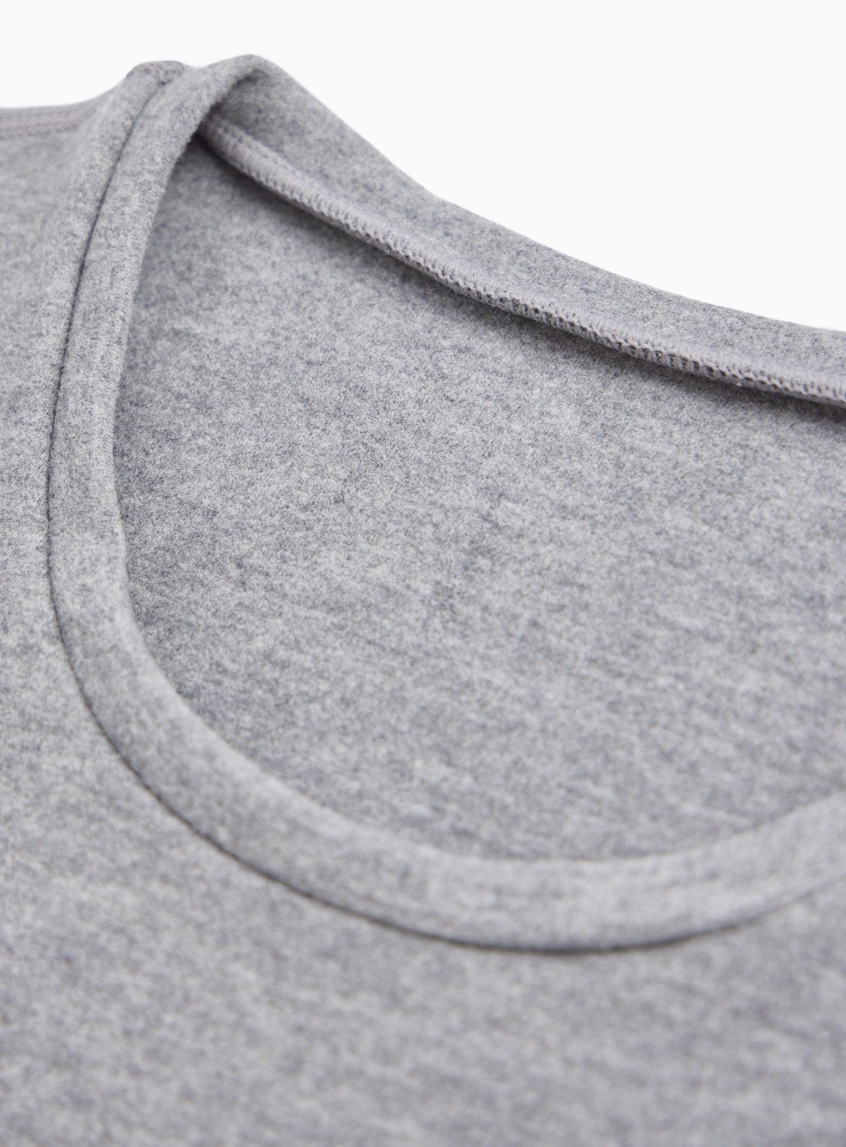  Grey Thermal Fleece Long Sleeve Crew Top L