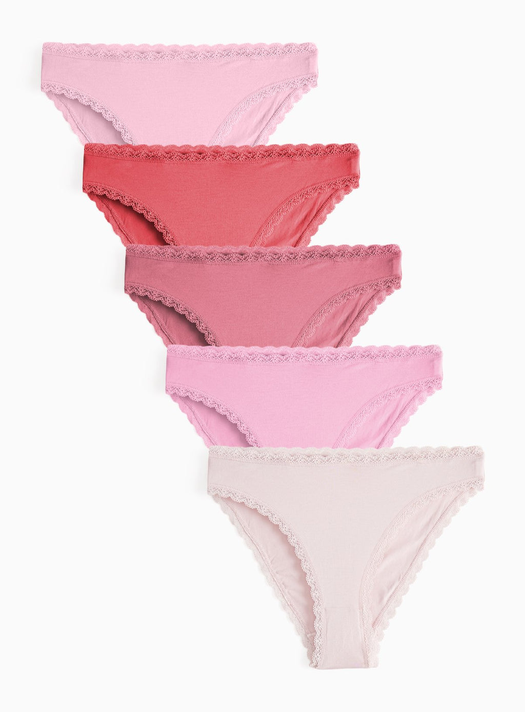  Pink Modal Blend High Leg Knickers 5 Pack 10