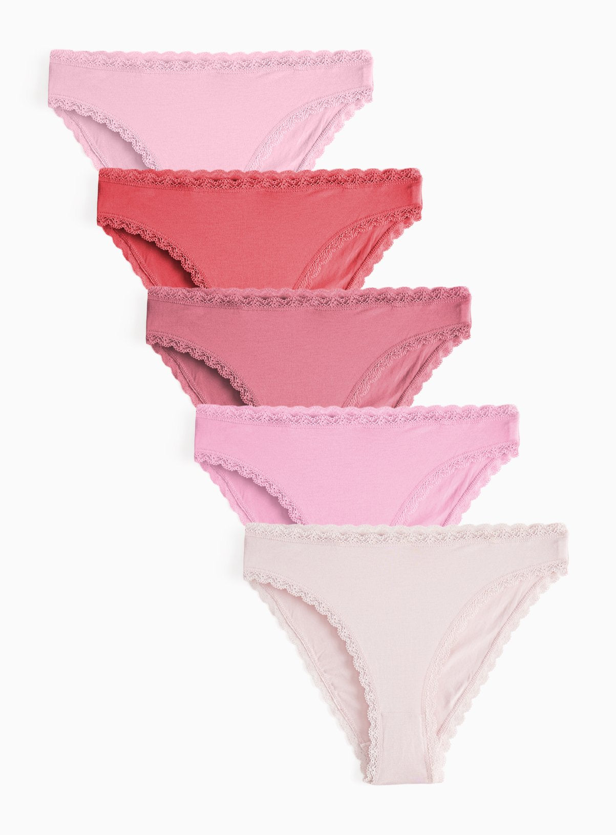  Pink Modal Blend High Leg Knickers 5 Pack 10