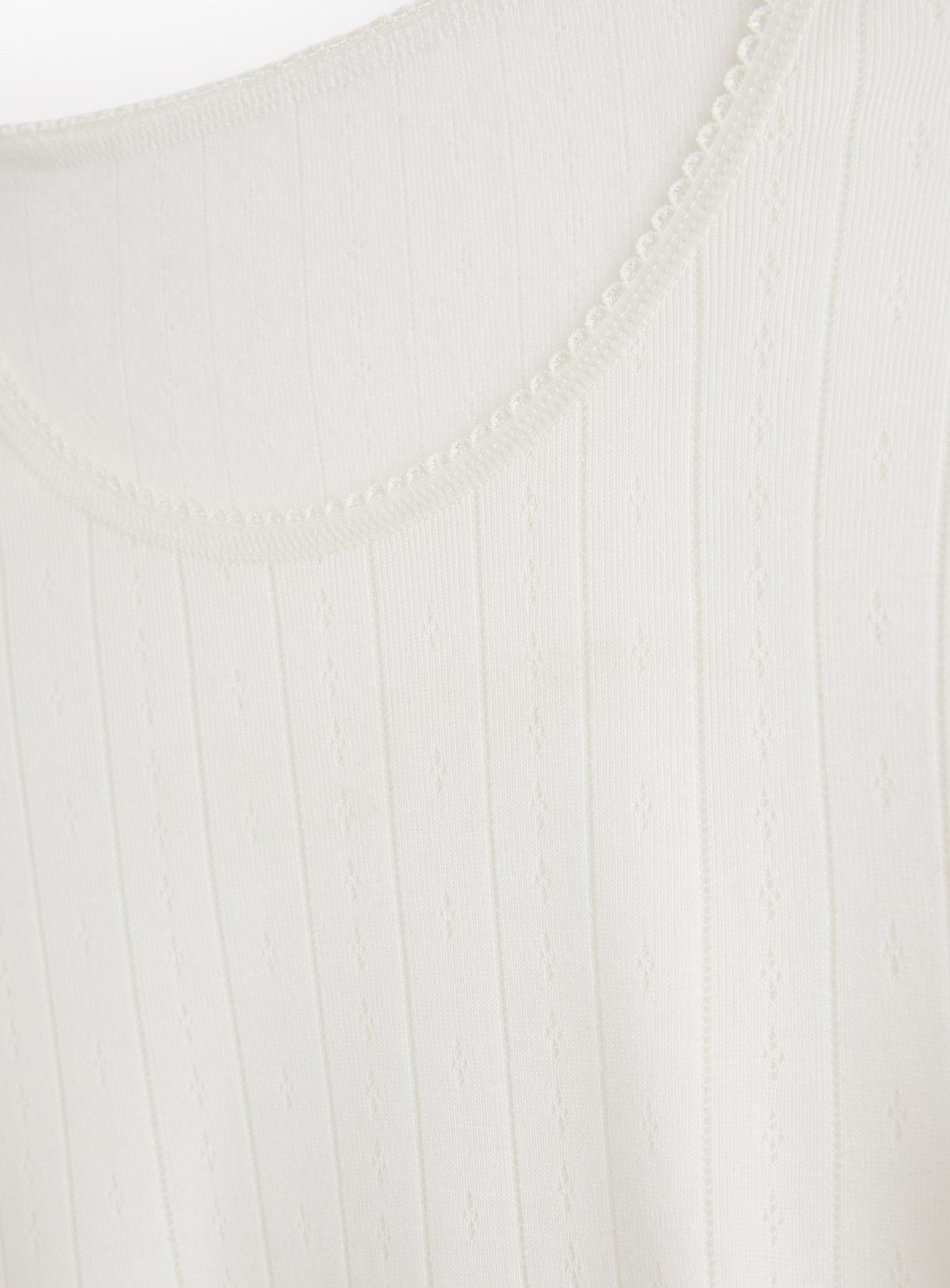  Cream Long Sleeve Pointelle Thermal Tops 2 Pack S
