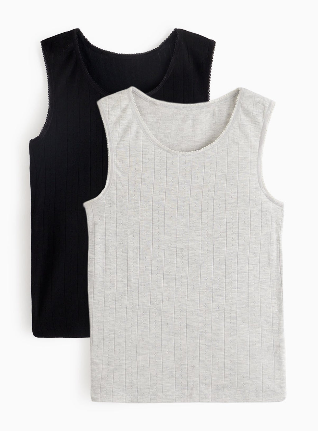  Maximum Warmth Pointelle Thermal Vests 2 Pack M