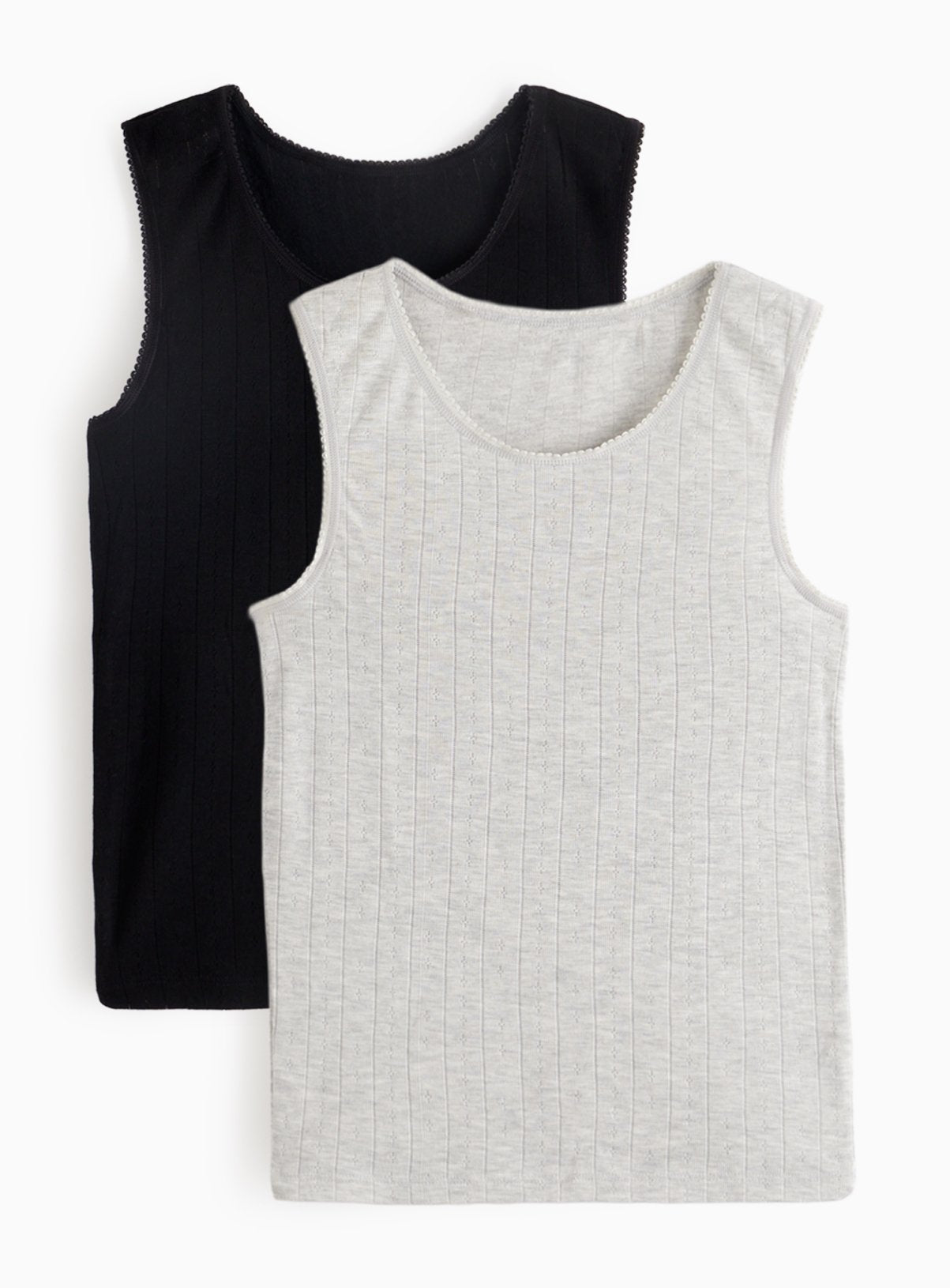  Maximum Warmth Pointelle Thermal Vests 2 Pack M