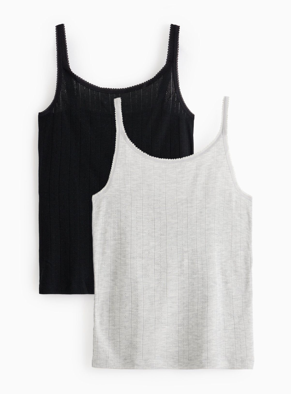  Pointelle Thermal Cami Tops 2 Pack L