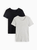  Maximum Warmth Pointelle Thermal Tops 2 Pack L