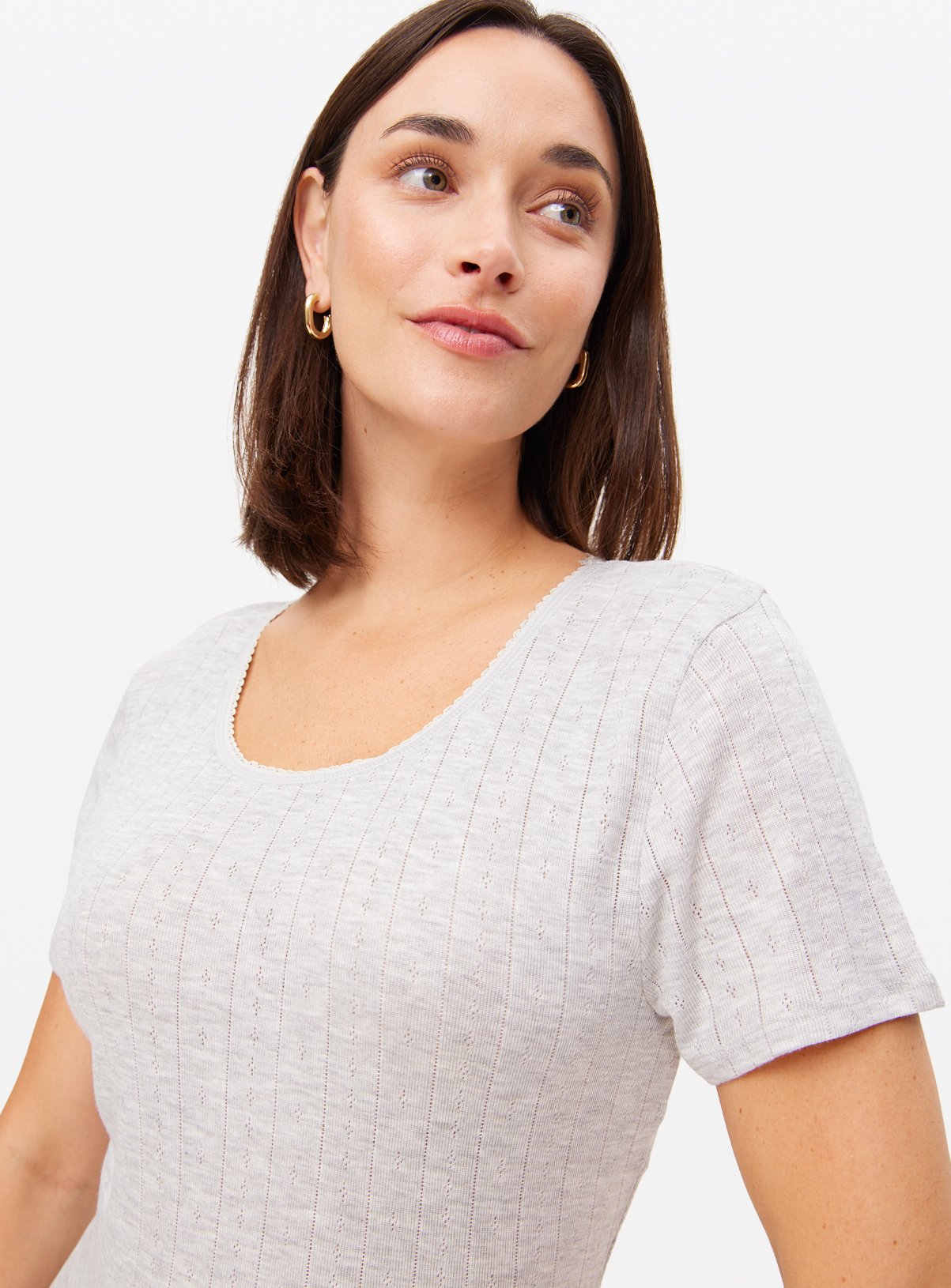  Maximum Warmth Pointelle Thermal Tops 2 Pack L